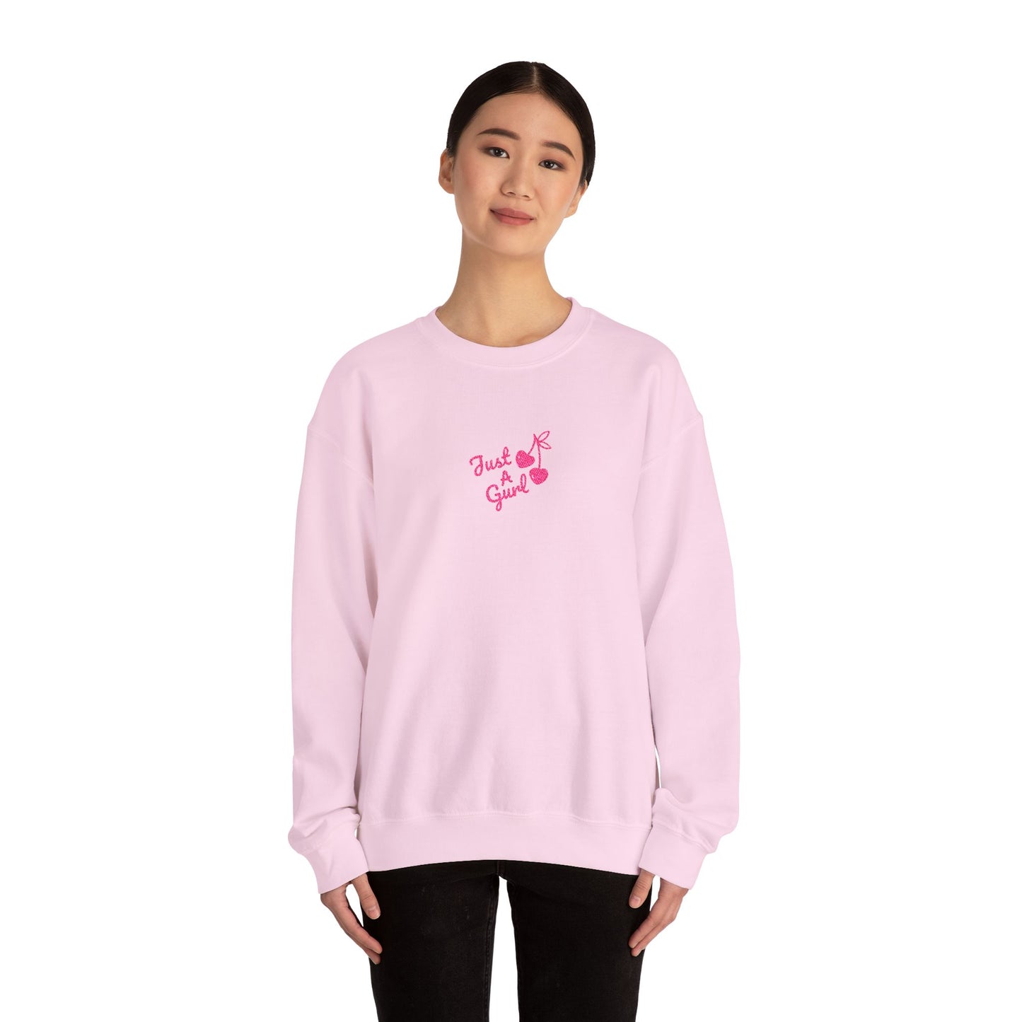 The Signature Logo Pink Embroidered Crewneck