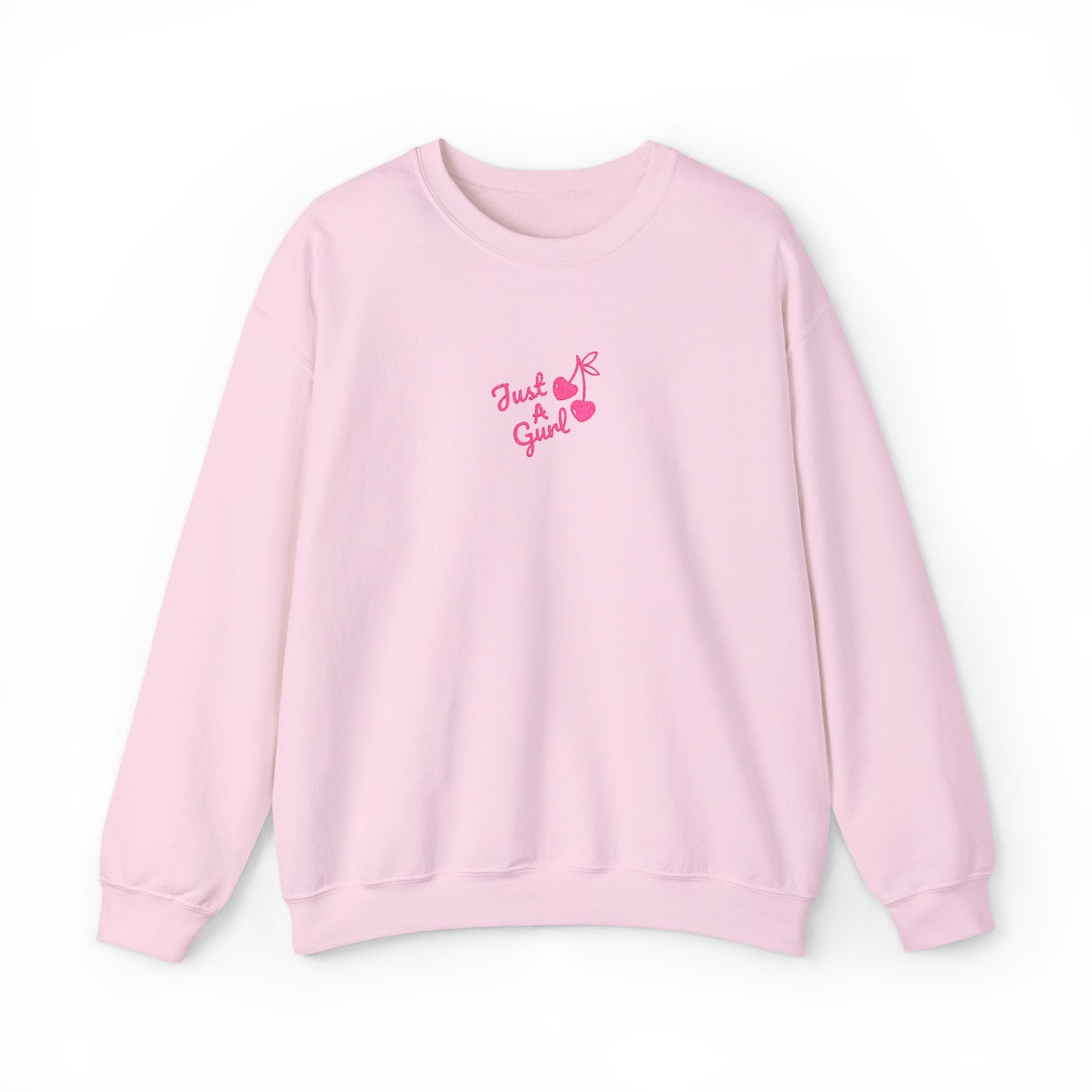 The Signature Logo Pink Embroidered Crewneck