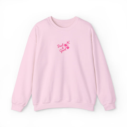 The Signature Logo Pink Embroidered Crewneck